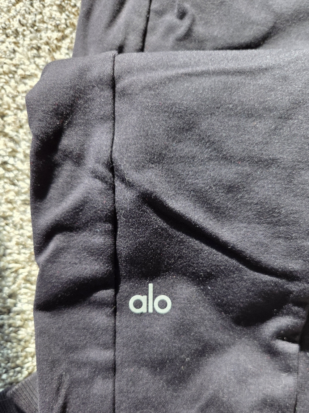 ALO Yoga Quilted Black Track Joggers - Picture 6 of 6